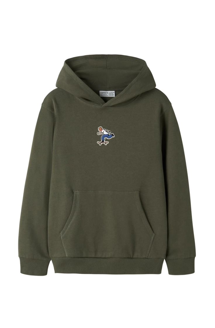 nkmneo ls nreg sweat wh bru bo olive night