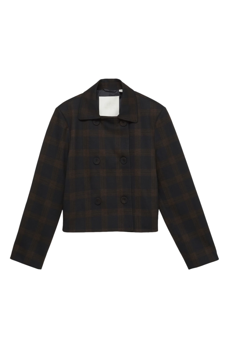 vmmalli ls hort check blazer p navy blazer cho