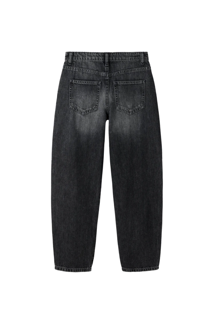 nkfbella barrel dnm jeans 5518 dark grey denim