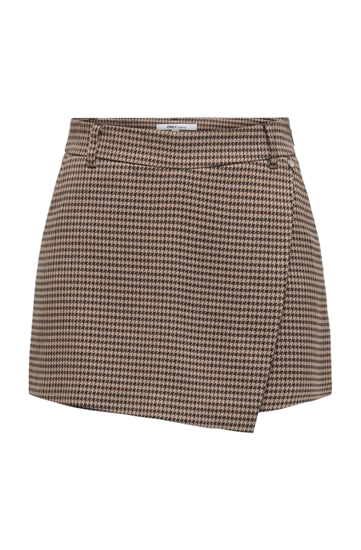 onllettie life mw check skort  decadent chocol