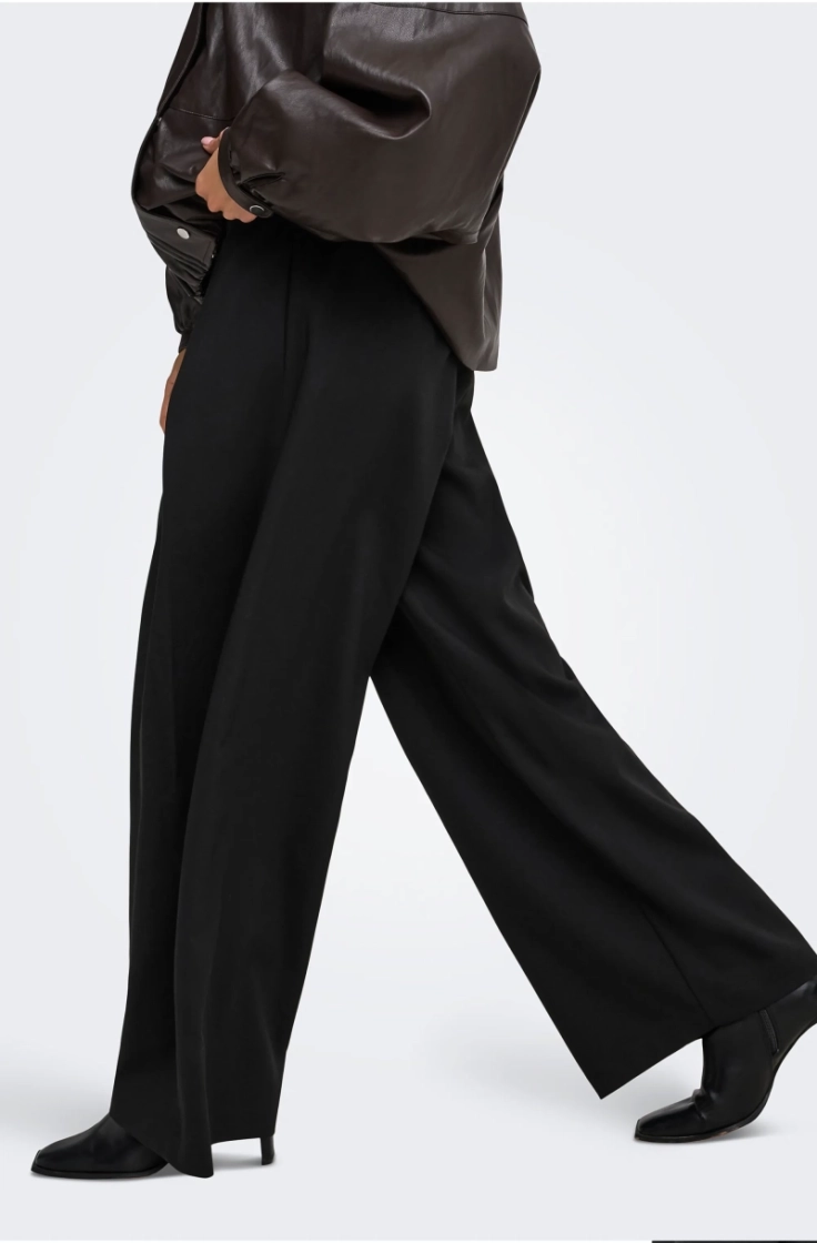 onlyasmine mw pleat barrel pan black