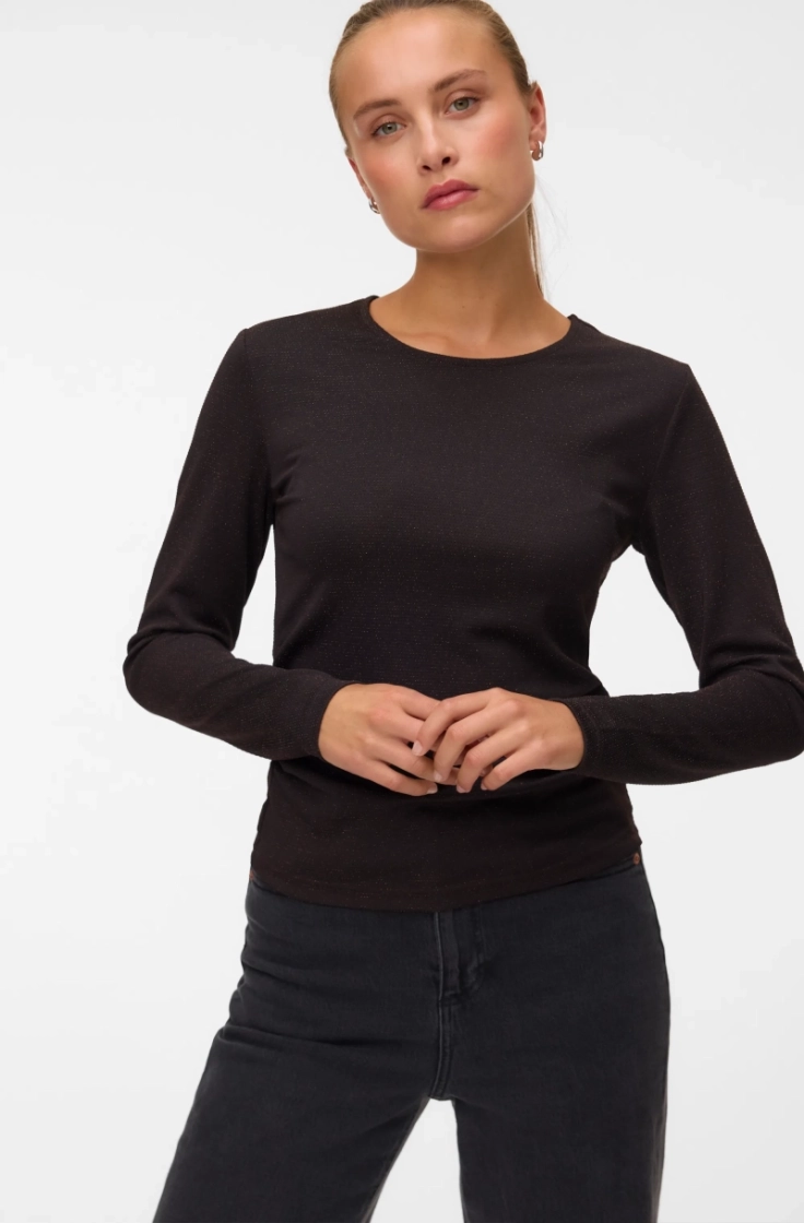 vmkanva ls o-neck top lx jrs chocolate torte