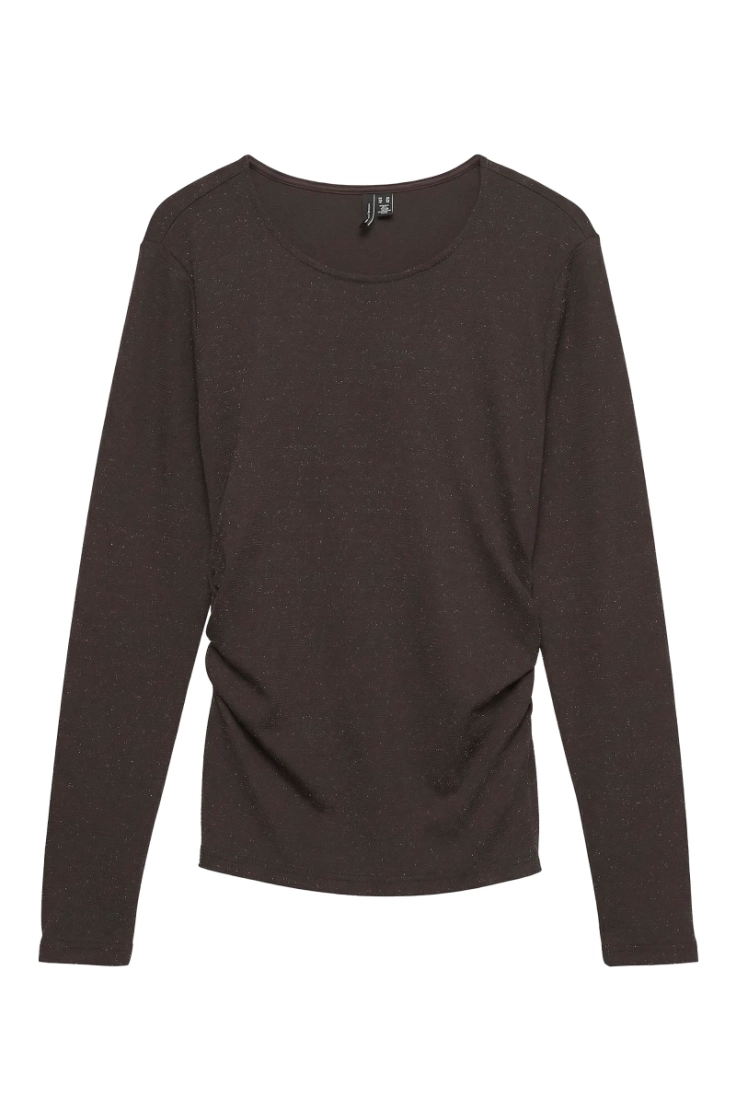 vmkanva ls o-neck top lx jrs chocolate torte
