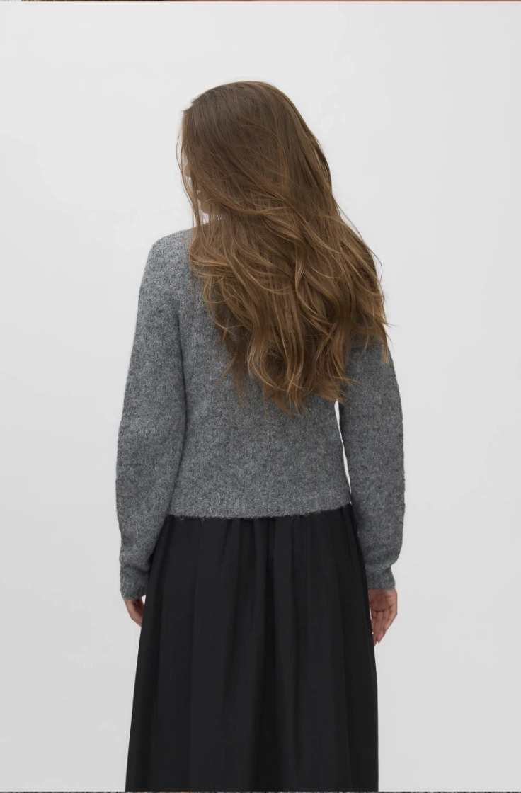vmnovah jewel ls o-neck pullov dark grey melan