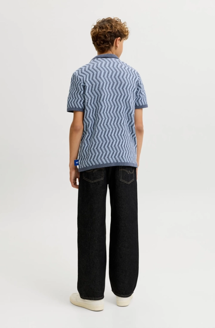 joraiden knit split neck polo  odyssey gray ca