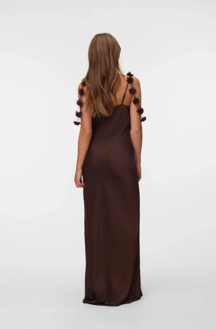 vmanaleia sl detail maxi dress chicory coffee