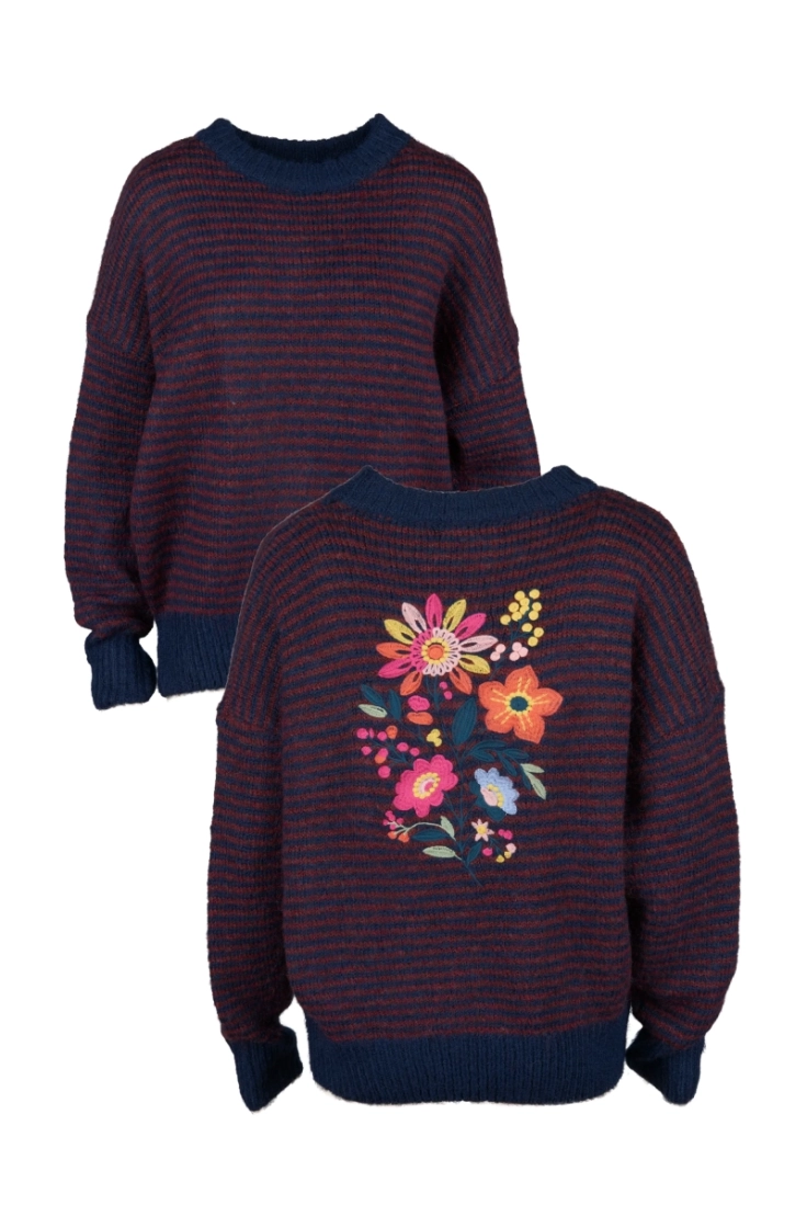 navy/wine