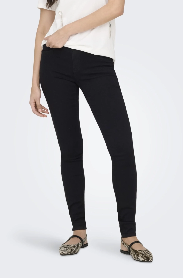 onlrain reg skinny dnm noos black denim