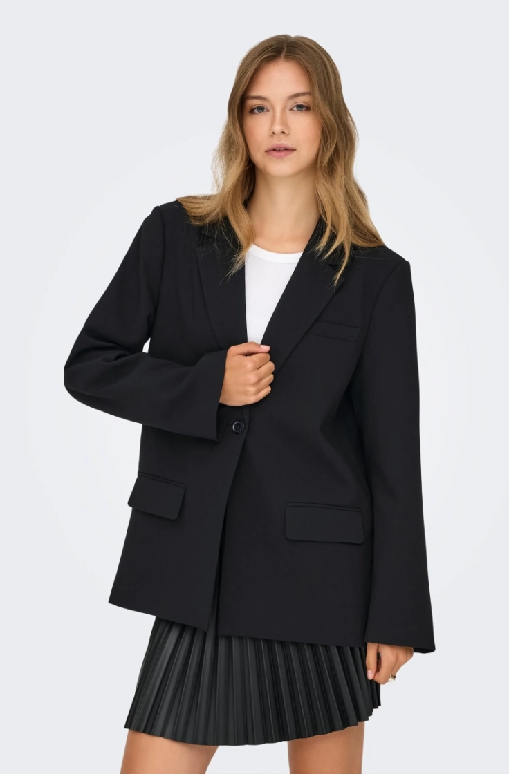 onlnoelia yasmine slit blazer black