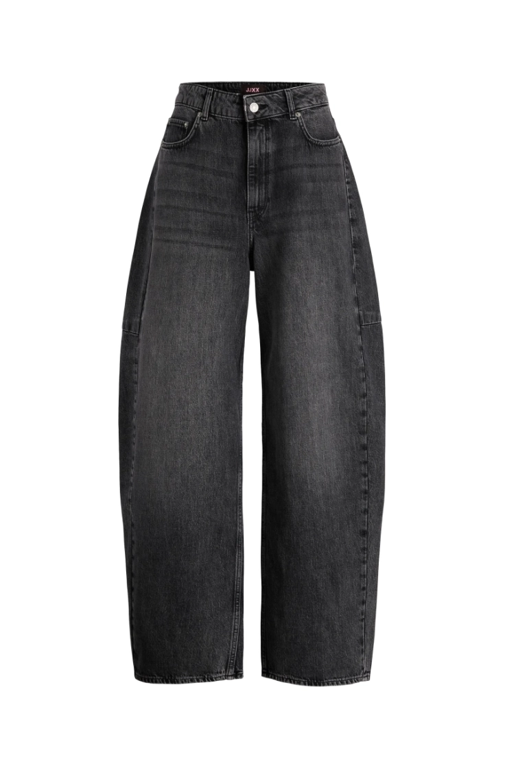 jxsakai faye baggy barrel mw r black denim