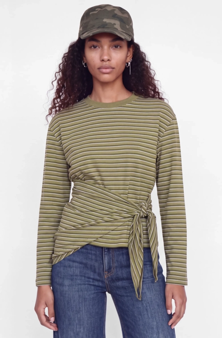 jxsophia boxy scarf tee dusky green sti